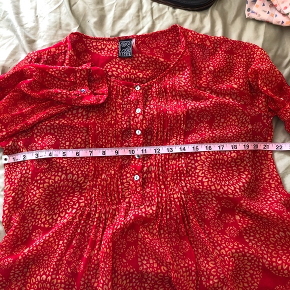 Casual Studio M Nordstrom Semi-Sheer Peasant - Picture 5 of 6